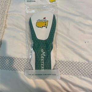 Masters White, Green & Yellow Golf Headcover with Logo